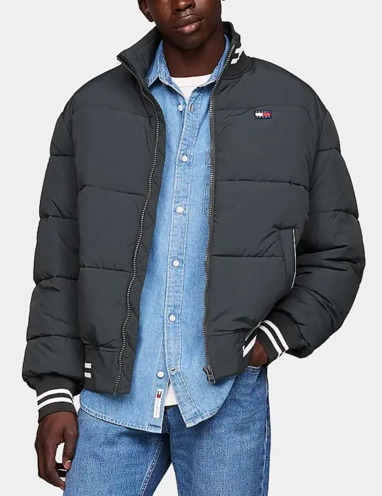 Chaqueta Tommy Jeans Varsity Relaxed Puffer Jacket Nuevo Carbón - 1