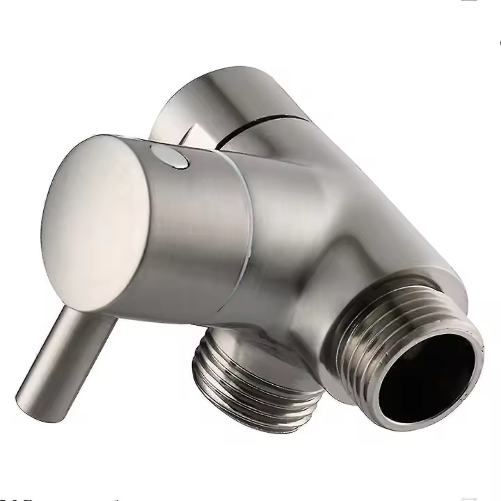 Shower Arm Diverter Valve, Bathroom Brass G1/2 3 Way Shower System Component Replacement For Handheld Fixed Spray Shower Head A - 1