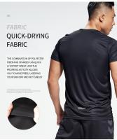 Camiseta Deportiva Para Hombres Verano Delgada Absorbente De Sudor Media Manga Rápida De Secado Seda De Hielo Camiseta Corta Para Correr Y Fitness - details 5