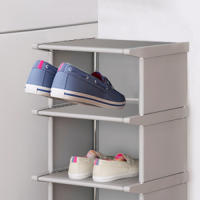 Organizador De Zapatos Metálico Plegable Multi Capas Ajustable Para Guardarropa Economiza Espacio Para Dormitorio - details 6