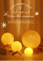 Lámpara De Noche Lunar Romántica Decoración De Habitación Luz Cálida Y Suave Regalo De Cumpleaños Para Amigos - details 0