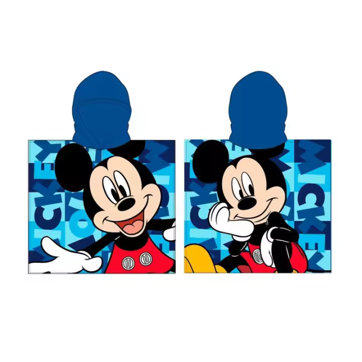 Poncho-toalla Mickey 55 × 110 cm – 100 % poliéster - 1