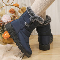 Botas De Nieve Impermeables Antideslizantes Para Mujer Con Peluche Sintética Abrazadera De Plataforma Botines De Invierno Calientes Talla 35-44 - details 18