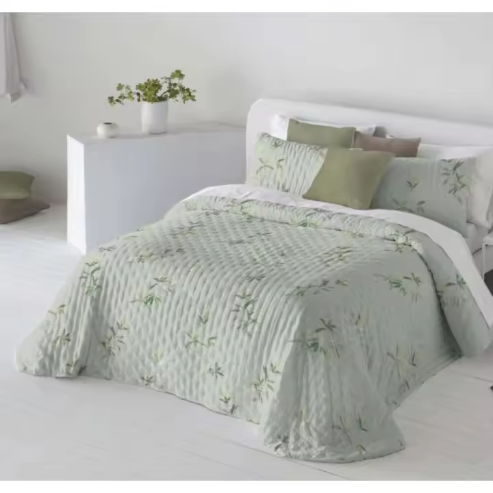 FUNDECO Colcha Bouti Angi estampada reversible de 150 cm - 1