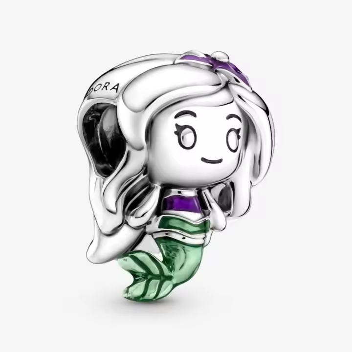 Pandora Charm de Colgante en Plata de Ley Ariel de la Sirenita de Disney 799508C01，Incluye Caja Original - 1