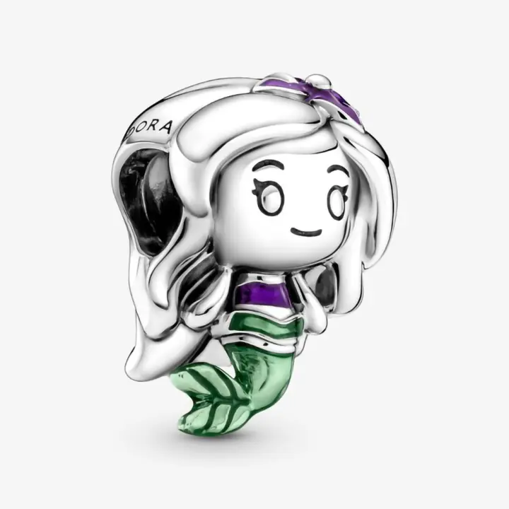 Pandora Charm de Colgante en Plata de Ley Ariel de la Sirenita de Disney 799508C01，Incluye Caja Original - 1