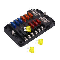 Caja De Fusibles 12V 32V Con Portafusibles M5 Y 6/12 Maneras Con Cubierta De Plástico Y Luz LED Para Coche Barco Marina - details 10