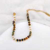 Pulsera De Cadena Con Piedras Naturales Coloridas Lokaer Para Mujer Joyería Bohemia De Acero Inoxidable Hecha a Mano B24096 - details 9