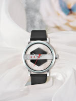 Reloj De Cuarzo Para Hombre TOMI Con Correa De Cuero Minimalista Y Moderna Cristal Hueco Personalizado Resistentes Al Agua - details 1