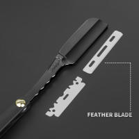 Nueva Tipo Barbera Cuchillo De Afeitar Manual Acero Inoxidable Cuchillas Para Barba Y Cabello Hombre Portador De Afeitar De Acrílico - details 6