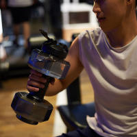 Botella De Agua Para Camping Y Gimnasio Forma De Dumbbell Seguridad En El Trabajo Outdoors Fitness Ciclismo Deporte PET 550mL/2600mL Tamaño Ajustable Para Hombres - details 8