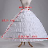 Nueva Llegada De 6 Aros De Cintura Elástica Suelta Para Vestido De Novia Con Cuerda Tulle Sótano De Boda Underskirts - details 2