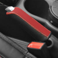 Cubierta De Cuero Genuino Para Marcha Retrocesos Y Freno De Mano Para Ford Focus 2 3 4 MK2 MK3 MK4 Fiesta Ecosport Mondeo Fusion Kuga Escape Accesorios - details 1