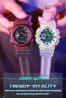 Reloj Deportivo Para Hombre SNADA 2025 Resistente Al Agua Con Pantalla Dual Fluorescente Y Cuarzo Digital Resina Correa Bucle Estilo Sport - details 0