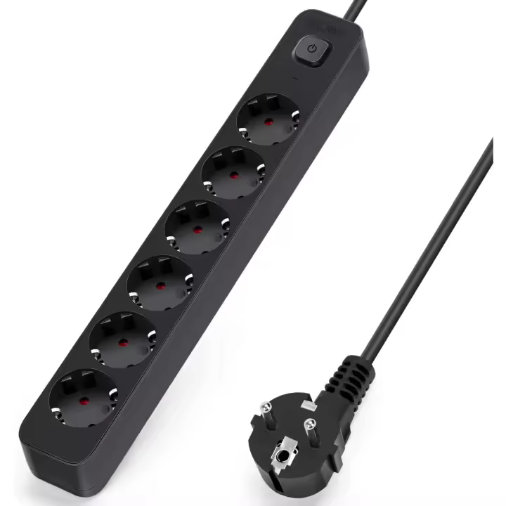 Aigostar Regleta Enchufes, Alargador Enchufe de 6 Enchufes con Interruptor GE0601 - 1