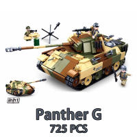 Bloques De Construcción De Tanque De Batalla Militar WW2 SLUBAN Para Niños Modelos De Vehículos Armados Regalo Para Jóvenes Y Adultos - details 2