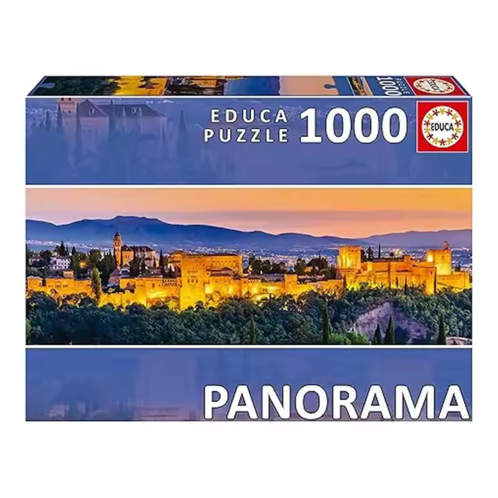 Educa Puzzle Panorámico Alhambra Granada 1000 Piezas 19576 - 1