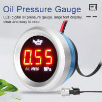 Medidor De Presión De Aceite Para Coche 52mm Pantalla Digital LED 9-35V Con Sensor De Alarma 1/8NPT Material ABS + Metal - details 4