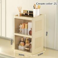 Caja De Organización Para Cosméticos Plegable Con Dos Puertas Sin Montaje Requerido Caja De Almacenamiento Para El Hogar Y Baño Capacidad Alta De 120L Estilo Moderno Ecológico - details 8