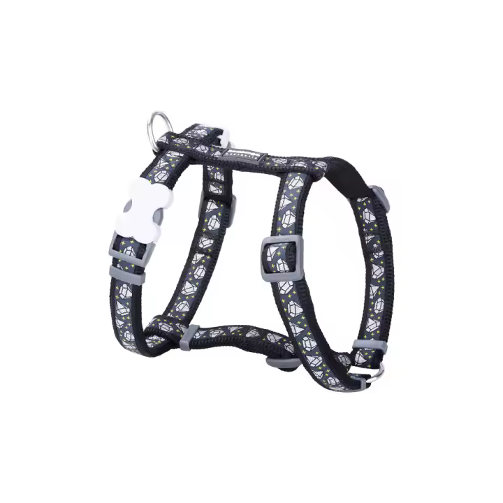 Arnés para Perro Red Dingo STYLE DIAMOND 45-66 cm Negro 36-59 cm - 1