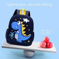 Mochila De Dinosaurio Para Niños Bolsa De Hombro De Dibujos Animados Lindo Mochila Pequeña Para Jardín De Infantes Material Nylon Cierre De Cremallera - details 13