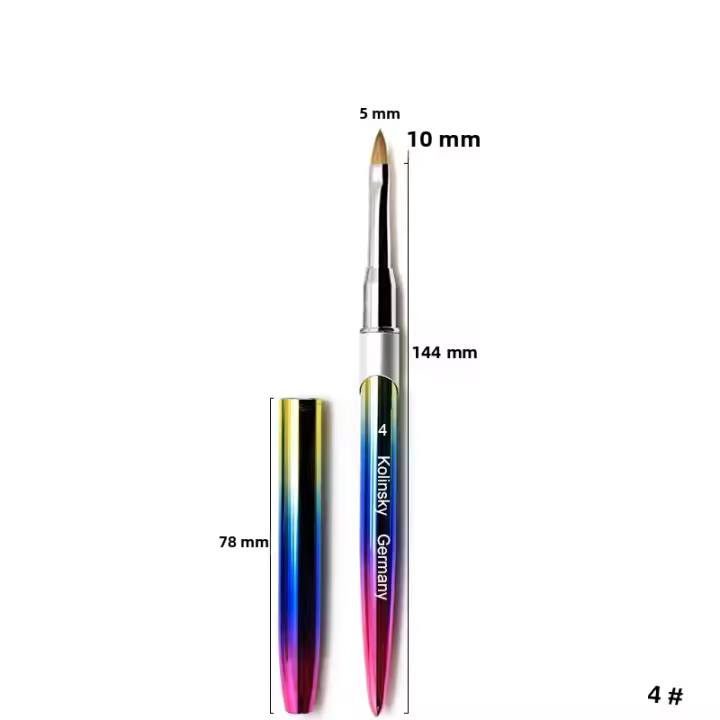 Cepillo De Uñas Kolinsky Para Manicura Broom De Gel Para Arte De Uñas Cepillo De Acrílico Polvo De Pówer Carving Gel Broom Línea Delineador Dibujo Tinta - 1