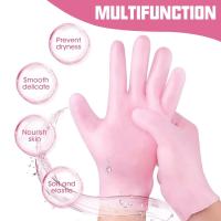 2 Pares De Guantes Y Calcetines Hidratantes Para Cuidado De Manos Y Pies Con Callos Anti-Derrapantes Gel De Silicona Herramientas De Manicura Para Piel Seca Y Agrietada - details 2