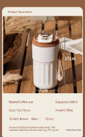 Taza De Café Inteligente De Viaje 450ML Termo De Acero Inoxidable Con Pantalla LED Y Termómetro Botella De Vaciado Portátil Termo Aislado - details 8