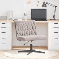 vidaXL Silla de oficina giratoria tejido imitación lana rizada en color Beige/Gris claro/Crema y más | cómodas modernas ergonómicas para comedor cocina salón hogar - details 1