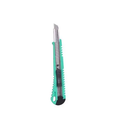 FABRILAMP Cúter Preciso Verde Retractil 9mm Acero Inoxidable Seguro Ergonómico - 1