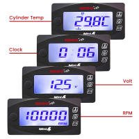 Koso 4 En 1 Pantalla De Temperatura De Cilindro Voltímetro Tiempo RPM Tachímetro Mini LED Digital Para Motocicletas - details 2
