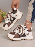 Nuevas Zapatillas De Mujer 2024 Cómodas Y Transpirables Con Cordones Plataforma Baja Para Exterior Casual Colorido Mesh - details 17
