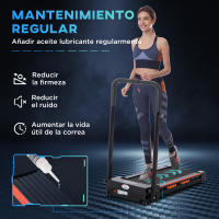 HOMCOM Cinta de Andar Plegable Cinta de Correr 1-6 km/h con Botón de Emergencia Pantalla LCD Mando a Distancia Potencia de Motor 500W Ahorra Espacio 105x56x108,5 cm Negro - details 4