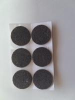 6 x Fieltros 30 mm x 2,6 mm, Redondos, Adhesivos, Color Marrón. Marca Tecnofit. - details 0