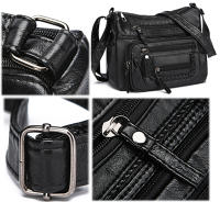 Bolso De Hombro Para Mujer De Lujo En Cuero Suave Diseñador Bolso Cruzado De Calidad Sac a Main Estilo Versátil Tote Solid PU Con Cierre De Cremallera - details 1