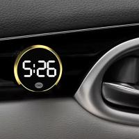 Reloj Digital Creativo LED Para Coche Mini Reloj Interno Adhesivo Ornamento Automotriz Accesorios Para Coche Material ABS - details 7