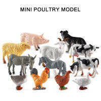 Modelos Miniatura De Animales Muebles Pollo Pato Ganso Vaca Estatua Educativa Juego De Juguetes Para Jardín SandBox Decoración De Hogar - details 6