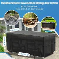 Bcc Cubierta Para Muebles De Jardín160x160x80cm Poliester Negro Canvas Oxford Cubierta Para Muebles De Jardín Cubierta Impermeable Para Mesa De Jardín Con Cordón Y Broche - details 0