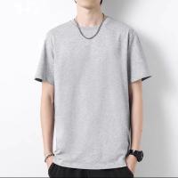 Camiseta De Verano Para Hombre Manga Corta Tendencia Juventud Y Mediana Edad Casual Versátil Suelta Color Sólido Camisa Base - details 3