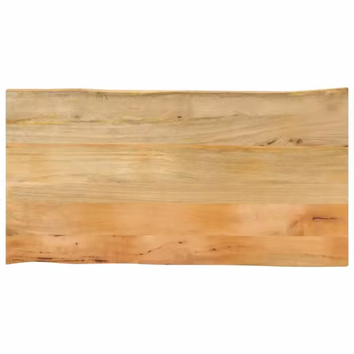 vidaXL Tablero de mesa borde natural madera maciza mango 100x60x2,5 cm - 1