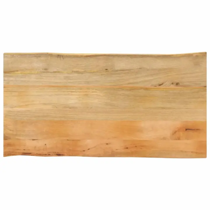 vidaXL Tablero de mesa borde natural madera maciza mango 100x60x2,5 cm - 1