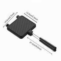 Sartén De Doble Cara Antiadherente Para Hacer Sandwiches a La Parrilla Resistentes Al Calor Con Mano Para Camping Y BBQ Al Aire Libre - details 8