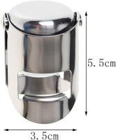 4 Pieces Champagne Stopper, Stainless Steel Vacuum Sealed Wine Sparkling Bottle Closure Sealer Silver - details 1
