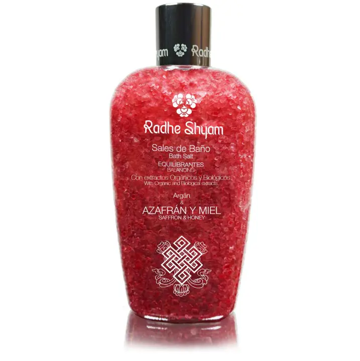 Sales de Baño Radhe Shyam Azafrán y Miel 330Gr - Fragancia Relajante - 1