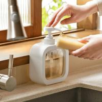 Dispensador De Jabón Portátil Para Baño 500/300ml Reutilizable Para Loción Champú Gel De Ducha Soporte De Viaje Botella De Bomba De Baño Material Plástico - details 2