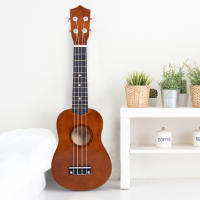 HOMCOM Ukelele 21 Pulgada Ukelele Soprano para Principiantes apto para Concierto y Escuelas Cuerdas de Nylon Material Madera Marrón - details 1