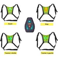 Chaleco reflectante para Bicicleta, Bolsa con Luz LED, Chaleco de Cycling Thanmoer, recargable por USB con LED intermitente y Equipo de control remoto. - details 1