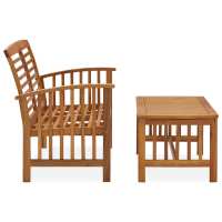vidaXL Juego de muebles de jardín 2 piezas madera maciza de acacia - details 1