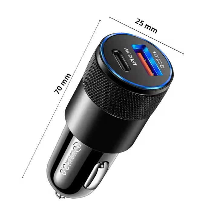 Adaptador De Cargador Para Coche 154W 9-en-1 QC3.0 PD USB 3 Enchufe Del Cigarrillo Divisor Con Interruptores Independientes Salida DC - 1