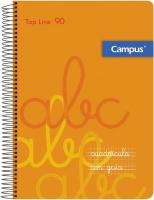 Campus  Bloc espiral Tapa CARTON FINA DURA cuaderno cuadricula con guia tipo lamela cochesito de Tamaño A4 Cuadrícula Pauta 3x3mm/4x4mm a elegir, , 80 hojas, 70g Pack de 6 blocs  perfectos para uso escolar, aprender a escribir y hogar - details 4